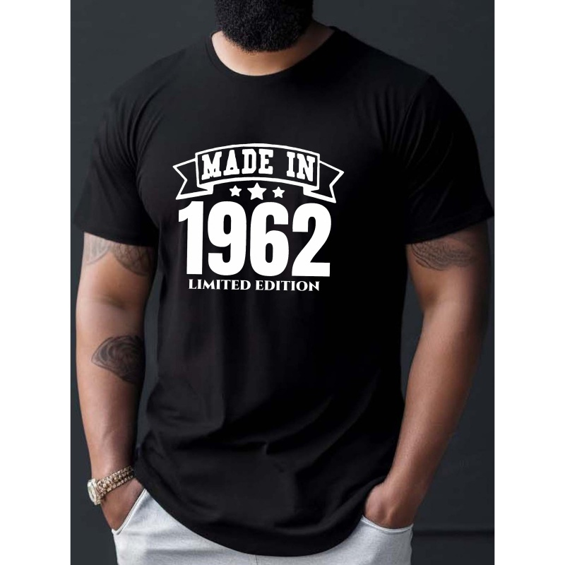 

T-shirt imprimé Made In 1962, pour hommes, manches courtes, décontracté pour l'été
