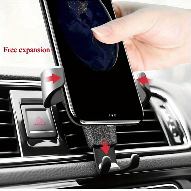 

Universal Gravity Car Phone Holder, Abs Material, Easy Installation Vent Clip Mount, Multi-functional Navigation Holder For Car Vent