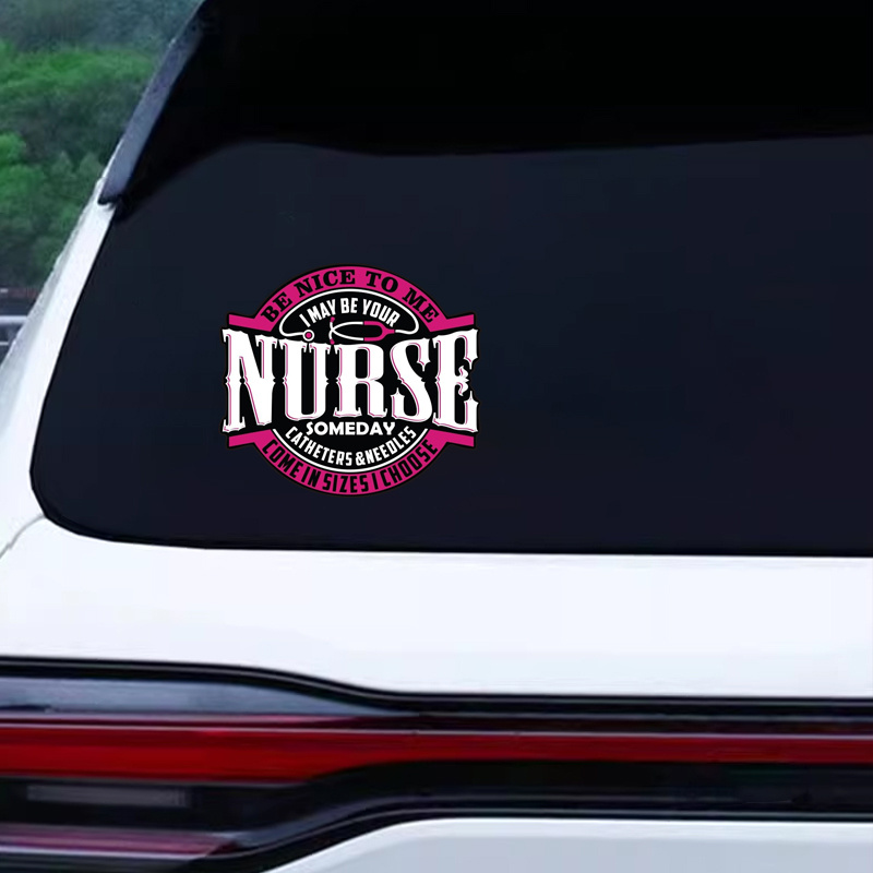 

Funny Nurse Scrubs Vinyl Decal - Perfect For Laptops, Cars & Gifts