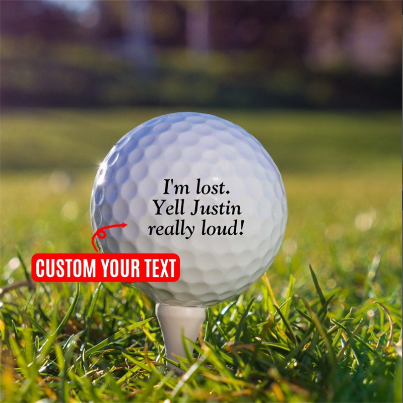 

[custom] 3/6/12pcs Personalized I'm Lost Personalized Name Custom Golf Ball, Gift For Golfer Party Double-layer Golf Balls For Indoor And Outdoor Putting Practice Custom Golf Ball