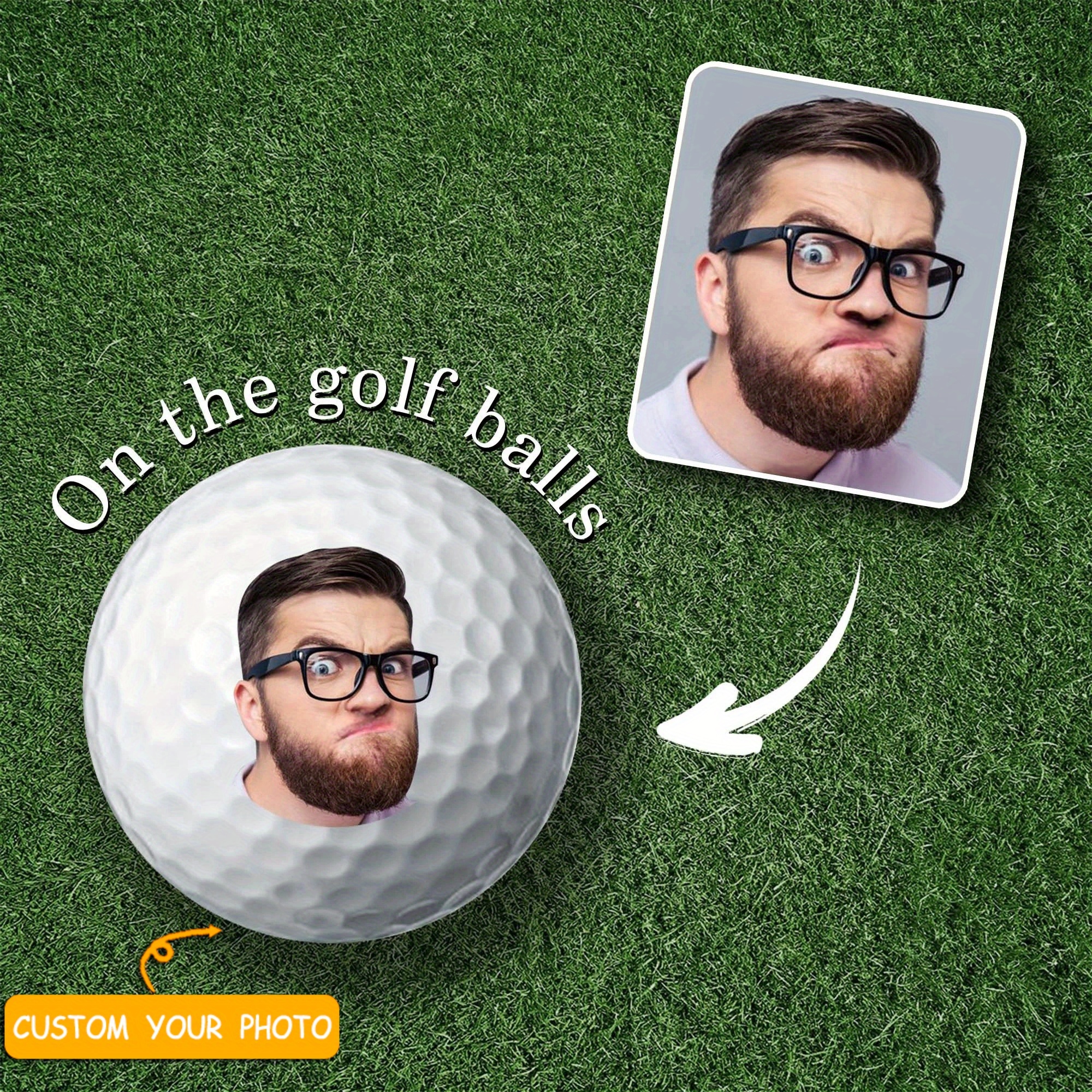 

[custom] 3/6/12pcs Personalise Custom Golf Balls, Golf Gifts For Men, Personalized Photo Golf Balls, Customized Golf Balls With Photo, Gift For Husband, Groomsmen Gift