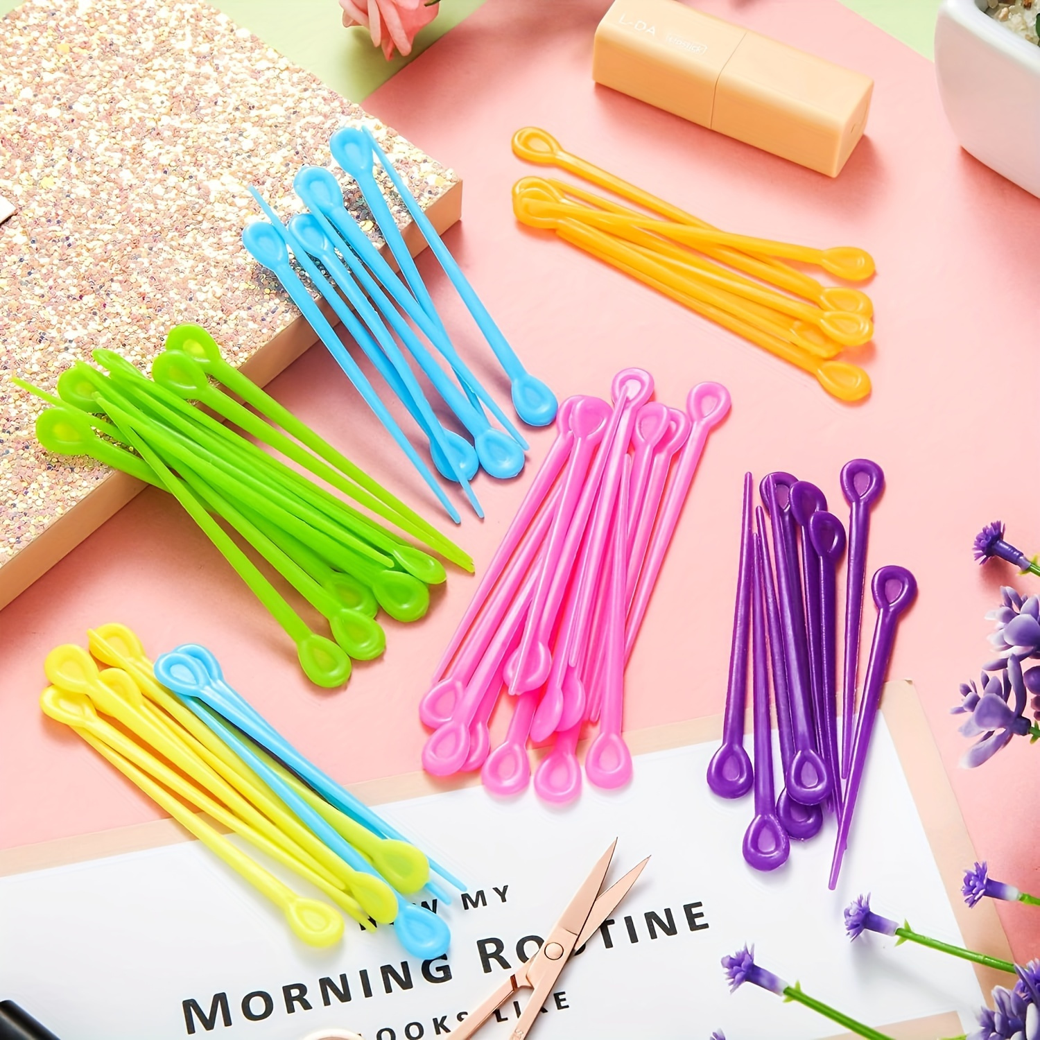 Haarfärbepinsel & Kämme Set, 6-teilig – Buntes Glitzer-Design Für DIY-Färben Zu Hause Oder Im Salon