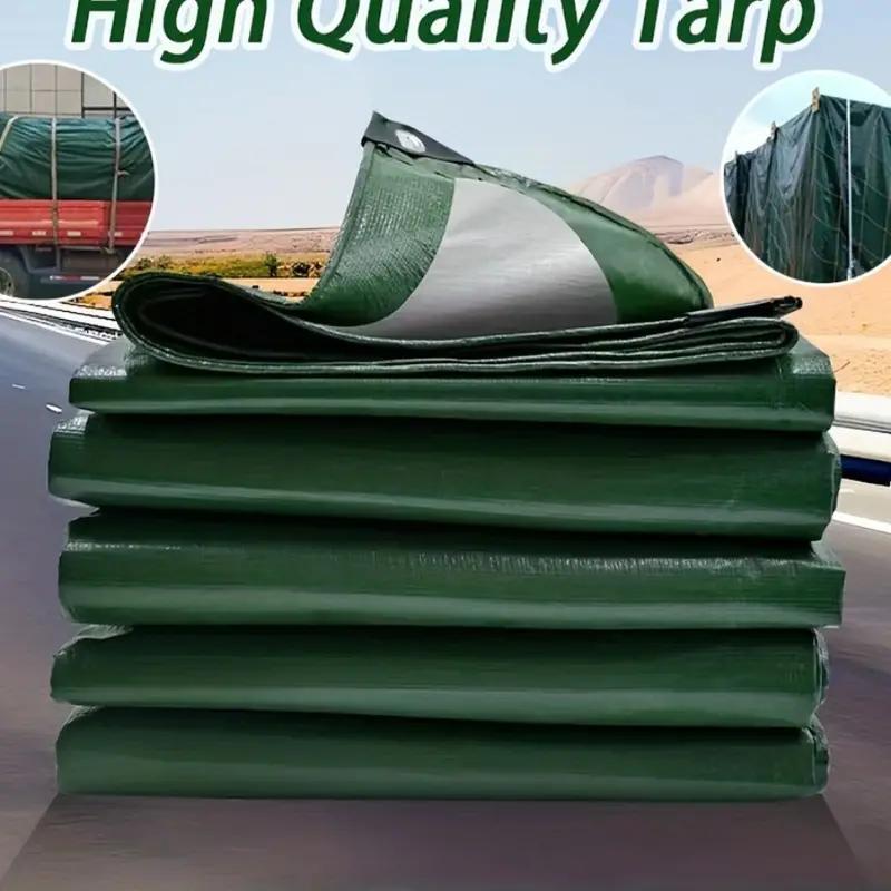 

Extra Thick Waterproof Tarp - Durable Plastic Outdoor Sunshade & Rain Cover For Camping, Fishing, And Gardening