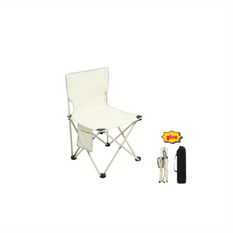 

1pc Outdoor Portable Folding Chair, Suitable For Outdoor Camping, Lawn, Picnics, And Fishing