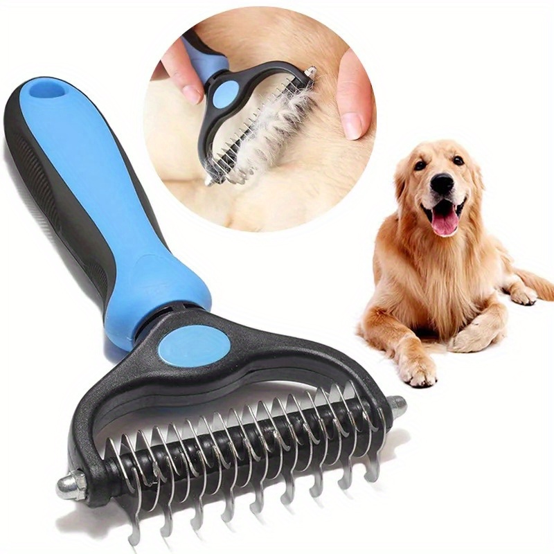 

Professional Pet Deshedding Brush, Dog Hair Remover Pet Fur Knot Cutter Puppy Brushes Dogs Grooming Shedding Supplies
