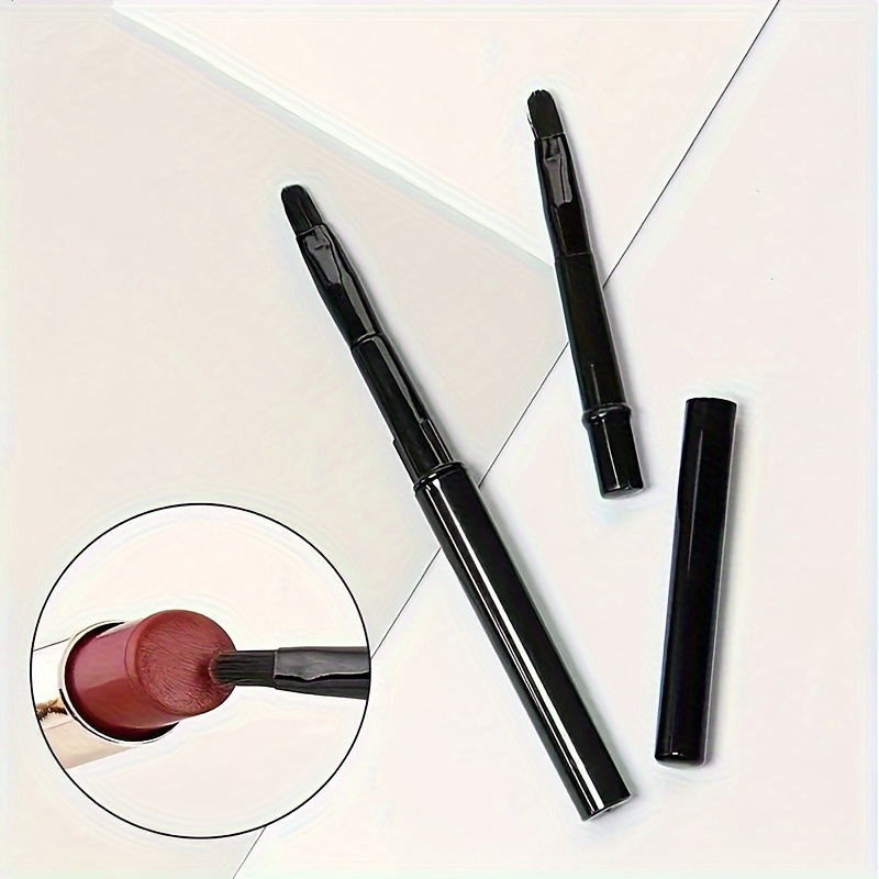 

Pinceau à Lèvres Portable, Mini Pinceau à Rouge à Lèvres avec Couvercle, Pinceau Applicateur, Pinceau Portable pour Estomper le Correcteur, Pinceau de Maquillage Multifonctionnel