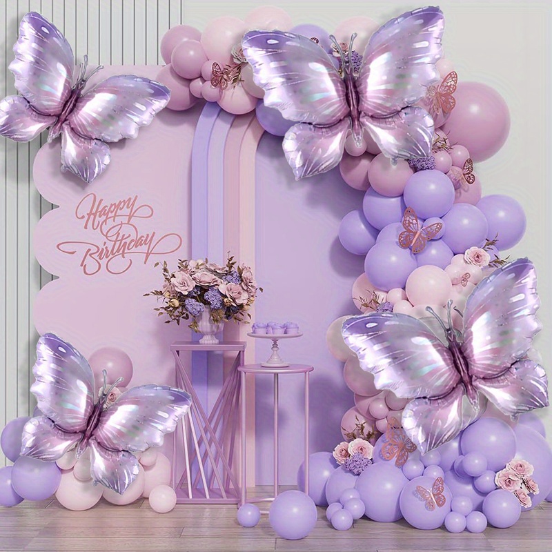 

1/2/4pcs Butterfly Foil Balloons, Wedding Decor, Birthday Party Decor, Anniversary Decor, Graduation Decor, Holiday Decor, Mother's Day Decor, Indoor Outdoor Decor, Home Decor, Room Decor