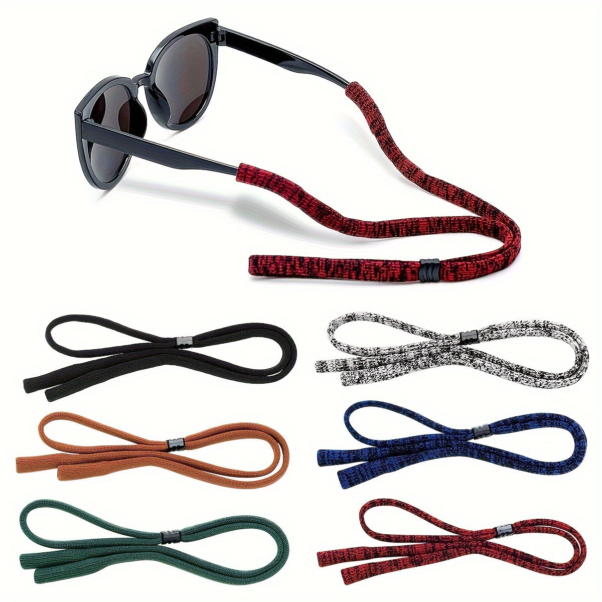 

6 Adjustable Sports Glasses Straps - For Men And Women - For Fashion Glasses And Glasses!