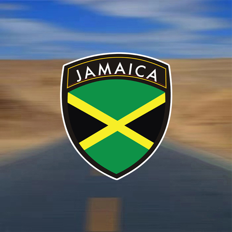 

Jamaica Flag Decal, Durable Paper Bumper Sticker, National Emblem, Car & Outdoor Use