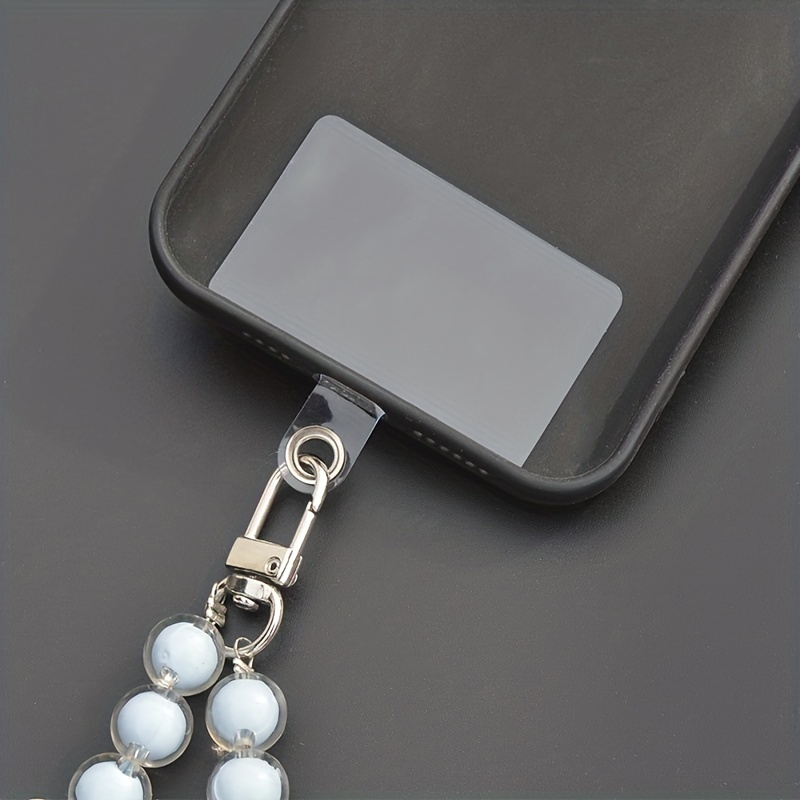 

10/15pcs Durable Mobile Phone Case Lanyard Pendant, Clear Wrist Strap Card Clip – 3.5x5.5cm Phone Chain Gasket With Sturdy Loop Design