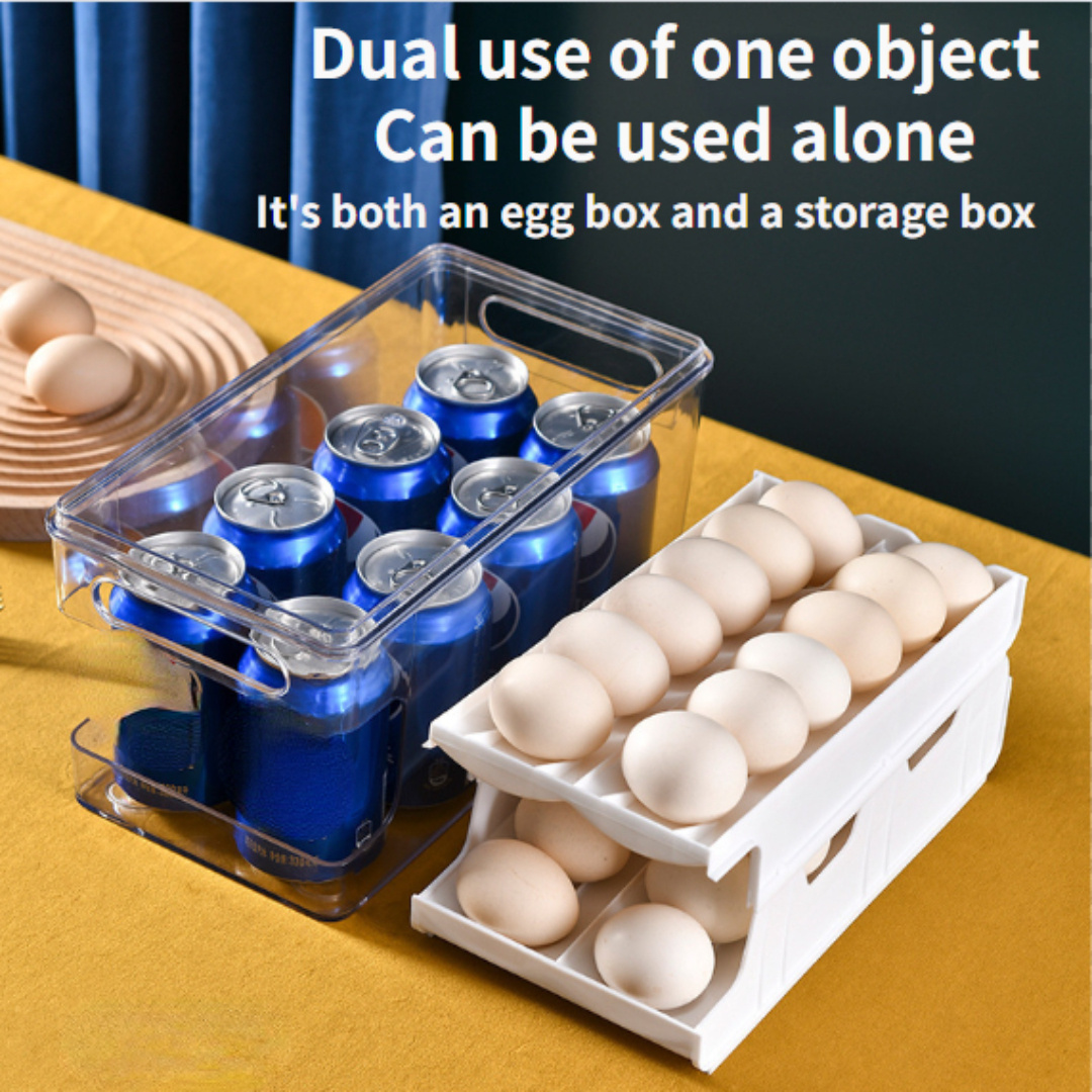 Slide Eggs Storage Box Organizers Egg Holder Container - Temu