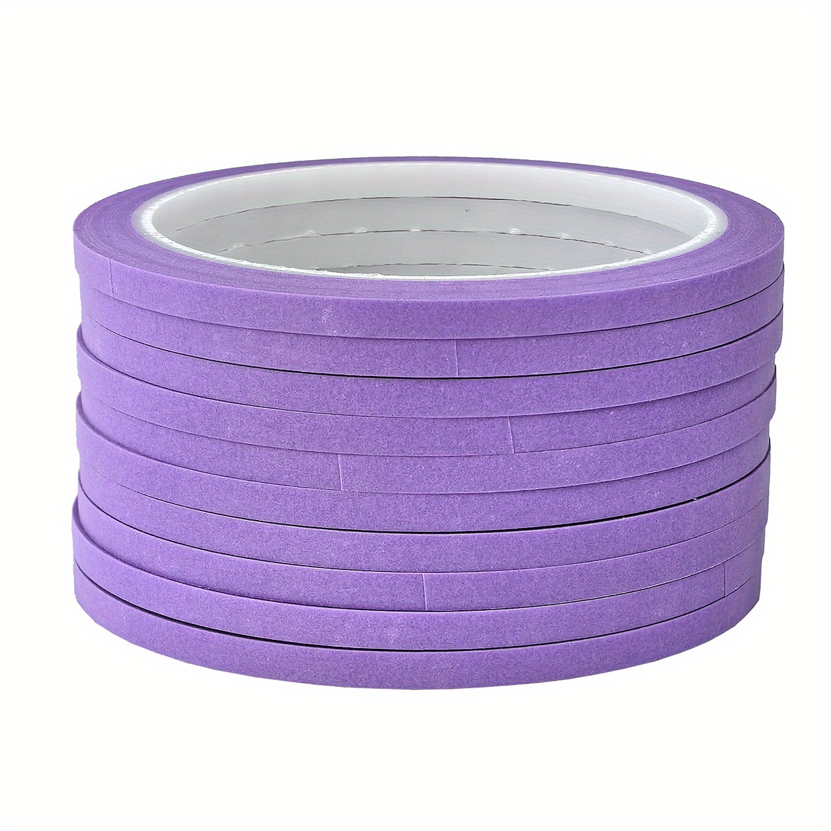 

10 Rolls Purple And Paper Beautiful Patterned Tape Can Be Used For Spray Painting Masking, Painting, And Handmade Diy Production 5mm X 25m