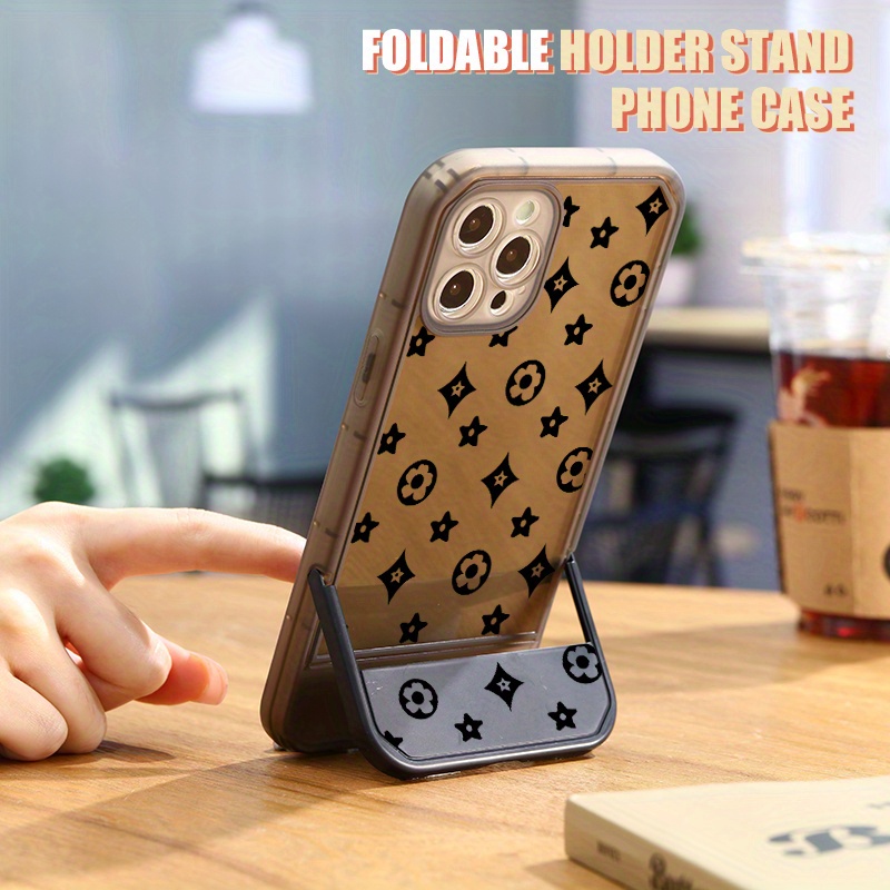 

Luxury Foldable Holder Stand Phone Case For 11 12 13 14 15 Pro Max For X Xs Max Xr 7 8 Plus 7p 8p Soft Vintage Shockproof Graphics Case