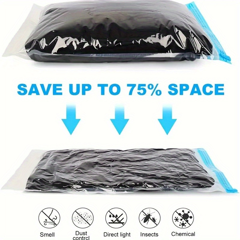 10pcs vacuum storage bag portable plastic travel bag clothes storage bag   pump for blankets bedding clothes quilts duvets   supplies     details 0