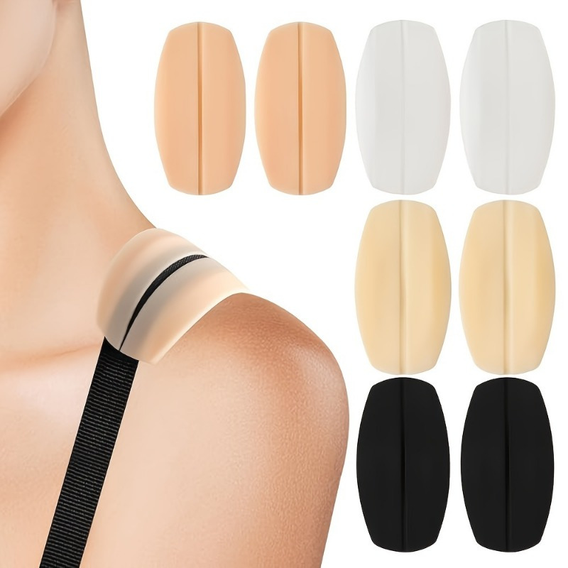 

4pcs/8pcs -enhancing Silicone Bra Strap Cushions – Invisible, Non-slip Shoulder Pads For Support