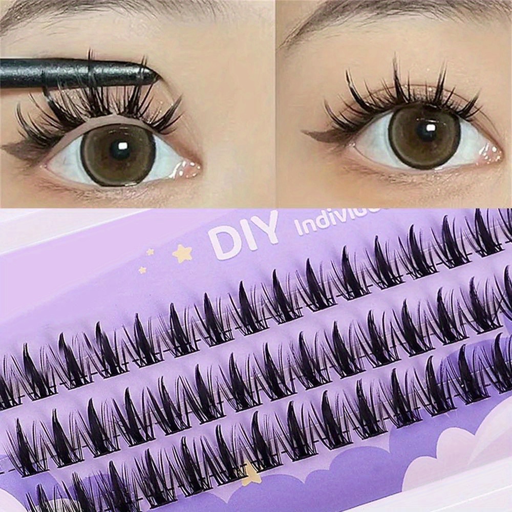 Individual Lashes Cluster Lashes, Style False Eyelash, Natural Simulated Segmented Single Cluster Lashes
