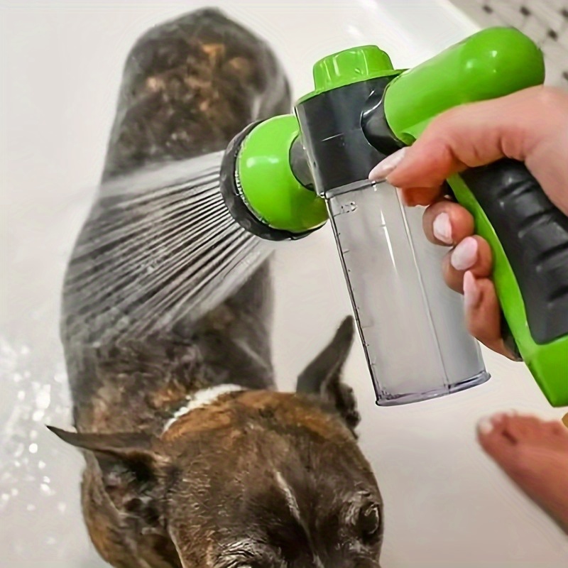 

Pistolet à eau en mousse 8 fonctions pour chiens, douche pour animaux non chargée avec matériaux en verre et caoutchouc synthétique pour l'arrosage du jardin et le lavage de voiture