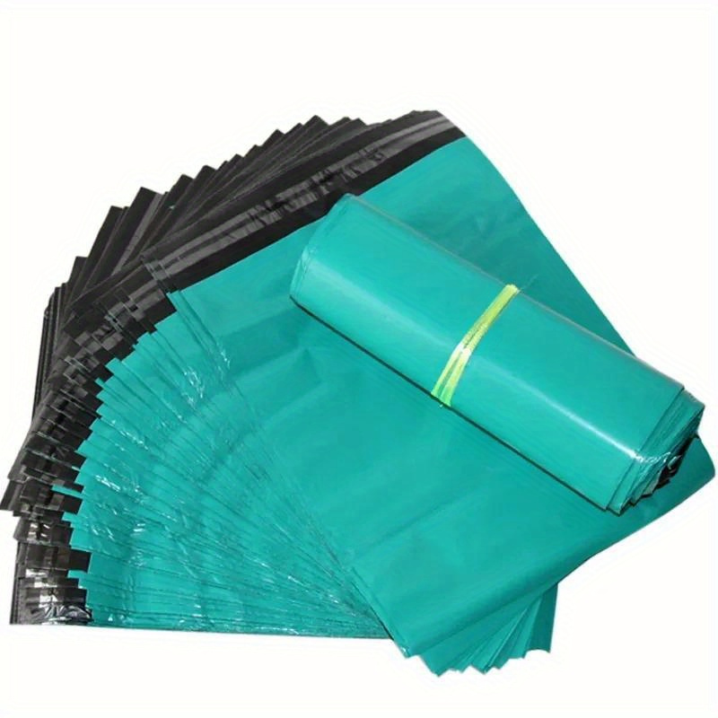 

100pcs Plastic Courier Bag, Green, Express Packaging Bags, Thickened Waterproof Mailing Bags, Self Seal Envelope Bag