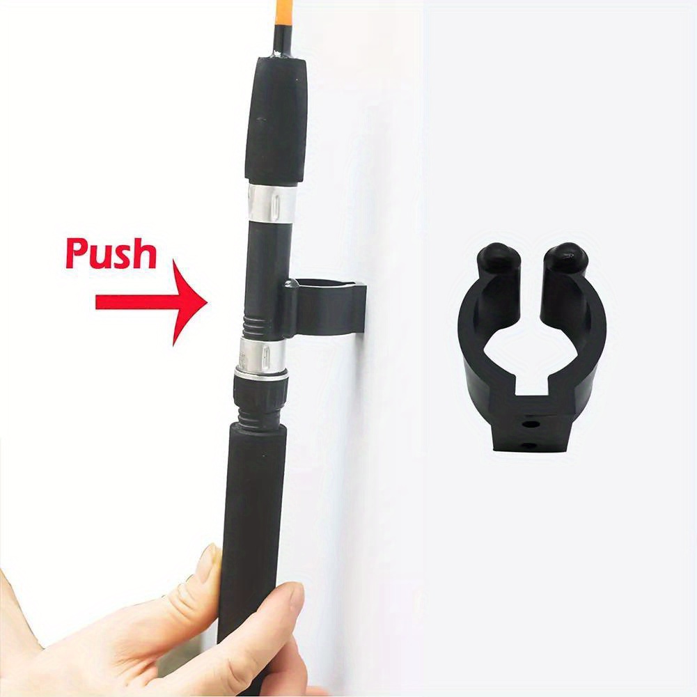 20 Pcs Fishing Pole Rod Holder Clips Black 16Mm Inside Dia Fishing Rod