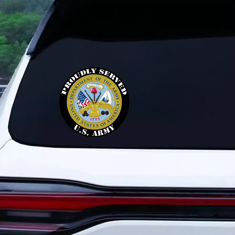 

Vinyl U.s. Army Decal - Military Service Emblem Sticker For Vehicles, Permanent Adhesive