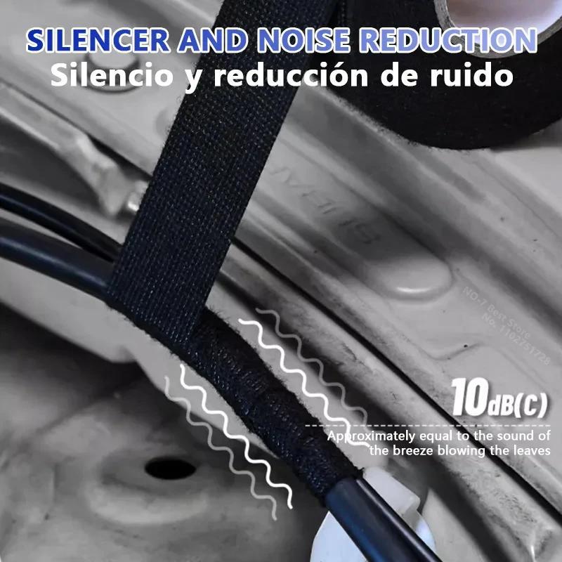 15m Heat-resistant Flame Retardant Adhesive Cloth Tape for Car Home Cable Harness Wiring Loom Protection Insulation Tape Sticker Sound noise reduction wrapped with tape Car horn wiring harness