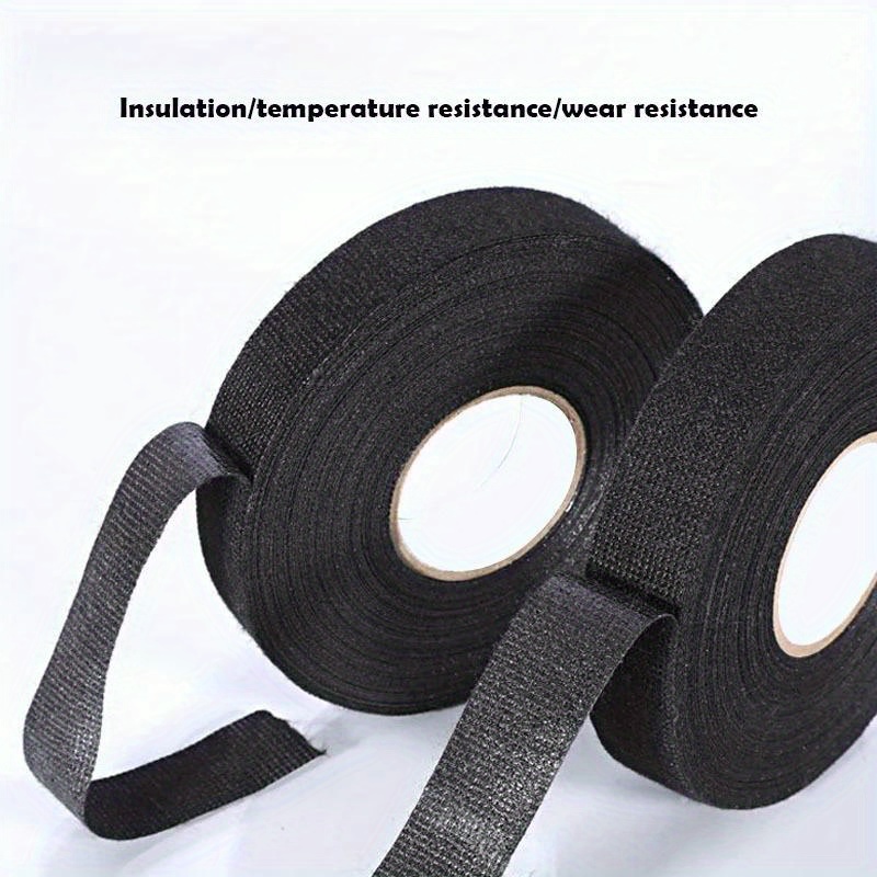 15m Heat-resistant Flame Retardant Adhesive Cloth Tape for Car Home Cable Harness Wiring Loom Protection Insulation Tape Sticker Sound noise reduction wrapped with tape Car horn wiring harness