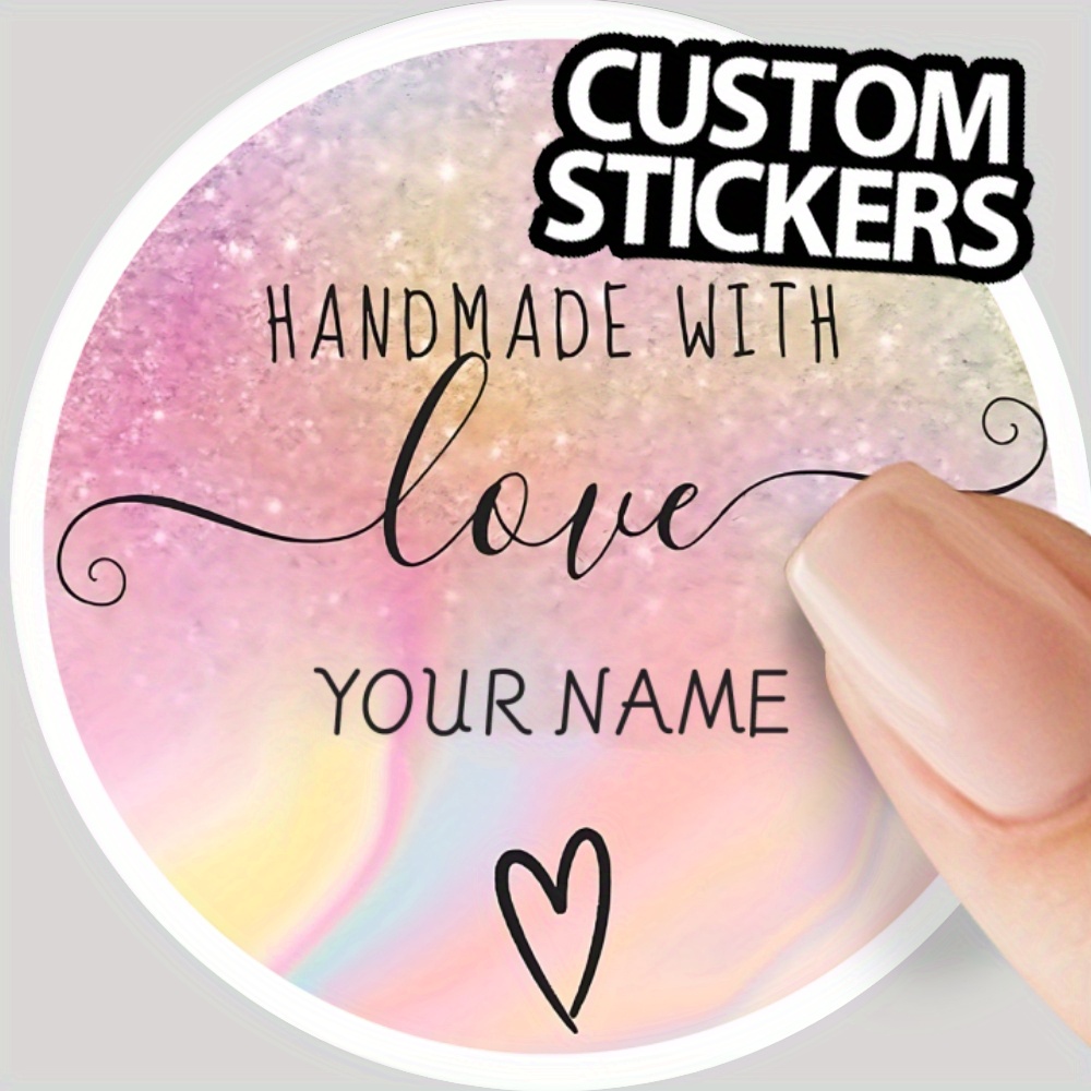 

40pcs/set 4.5cm Large Wedding Bag Business Sticker Logo Sticker, Personalized Stickers Custom Favor Stickers Labels Any Image Business Brand Logo For Birthday Wedding Baking Gift Decoration