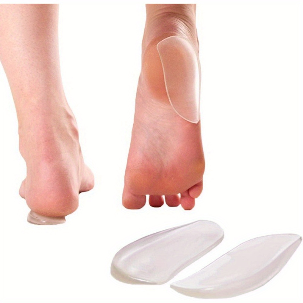 

1pair Transparent Heel Cushion Inserts, Silicone Half Insoles For Men & Women