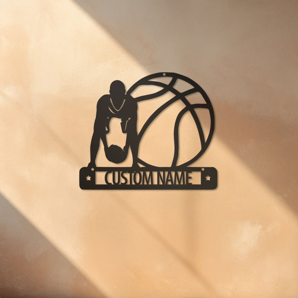 

Custom Basketball Metal Wall Art - Modern Sports-themed Decor For Home & Garden