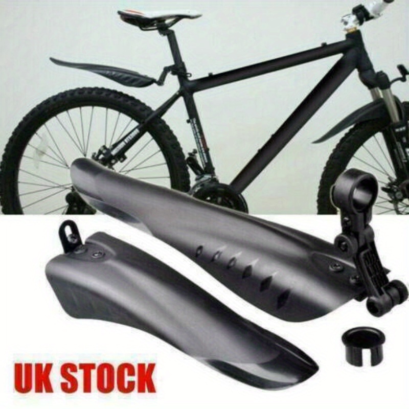 

2pcs Mountain Bike Mudguard Set - Pvc Front & Rear Fenders, Fit For 26" Wheels, Black