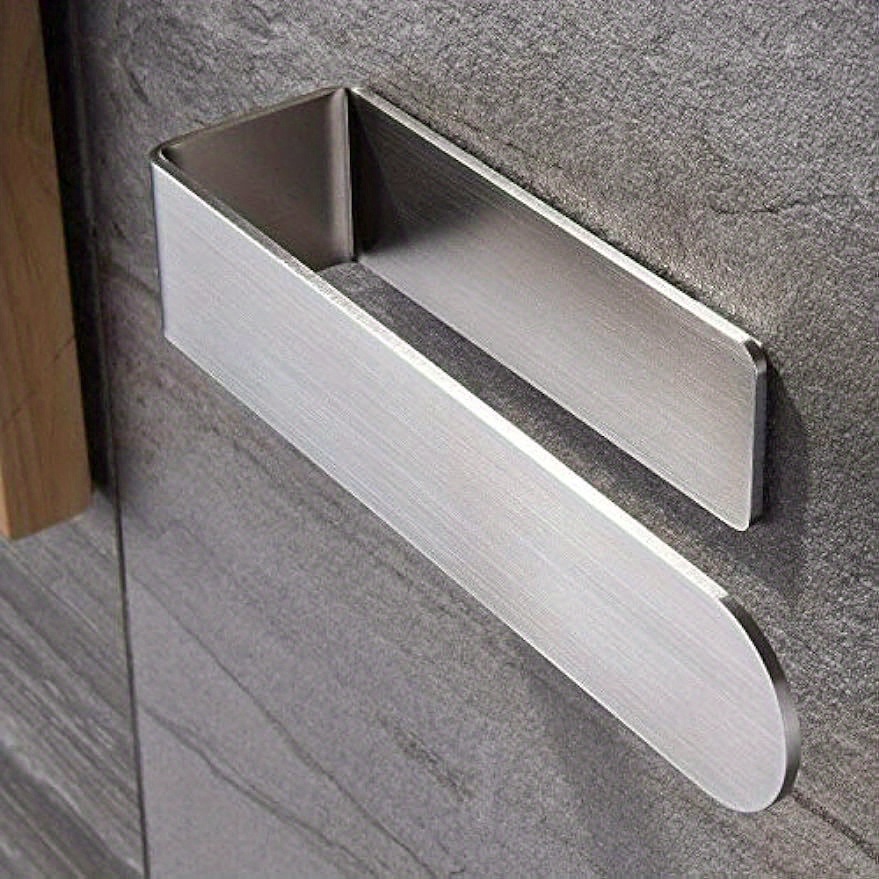 

Self-adhesive Bathroom Towel Bar On The Wall, Brushed Sus 304 Stainless Steel