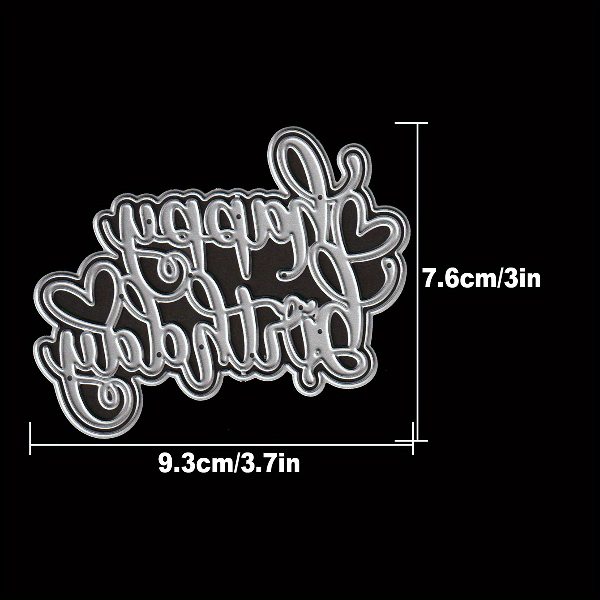 Image of Lovely Layers Happy Birthday Words Metal Cutting Dies Cut Die Birthday Wedding Decoration Paper Craft Mould Diy Scrapbooking & Stamping Stencils Supplies