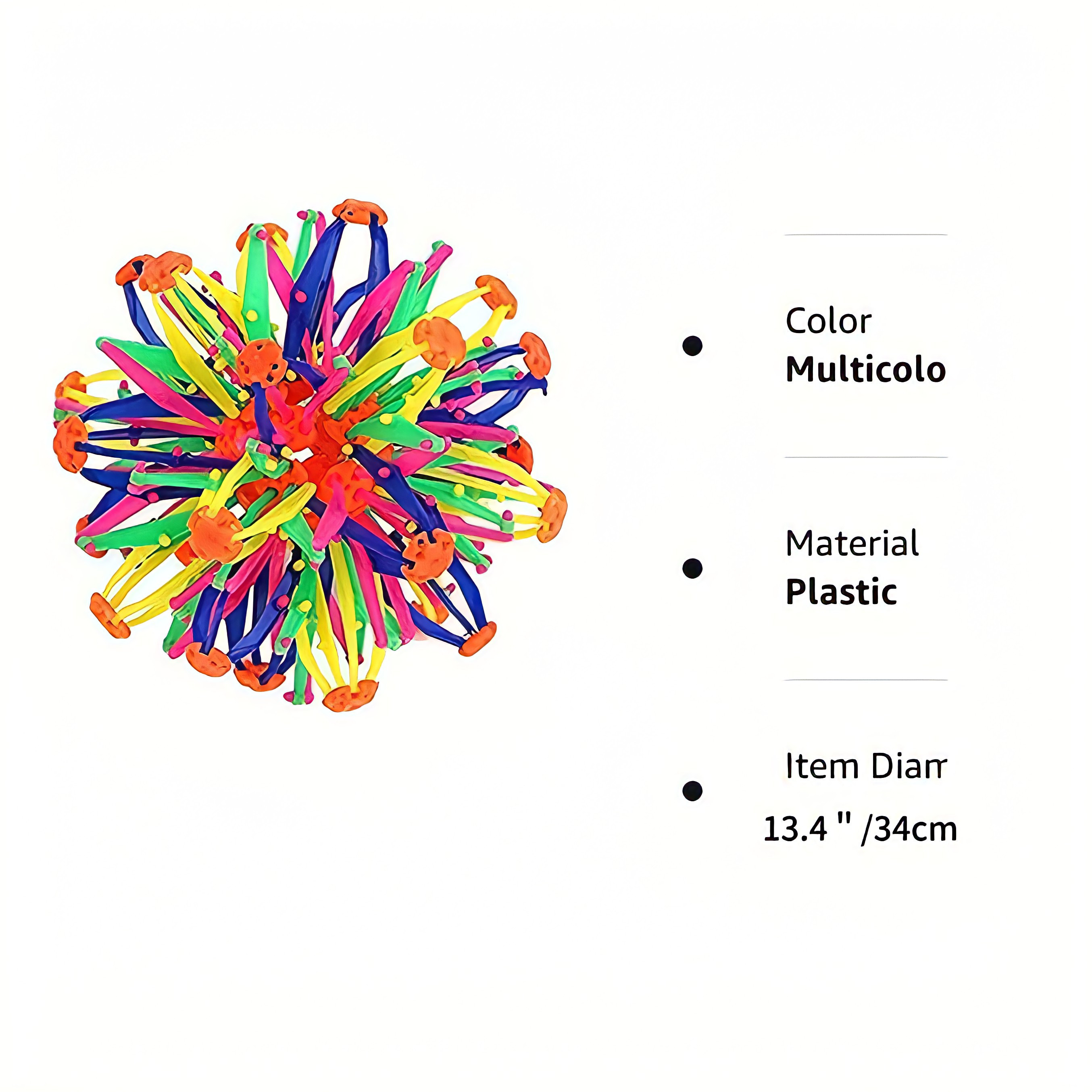 1pc Expandable Breathing Colorful Blossoming Ball Magic Telescopic Ball, Suitable For Practicing Yoga, Deep Breaching Creative Toy Relieves Stress And Anxiety Birthday Children s Day Gifts details 1