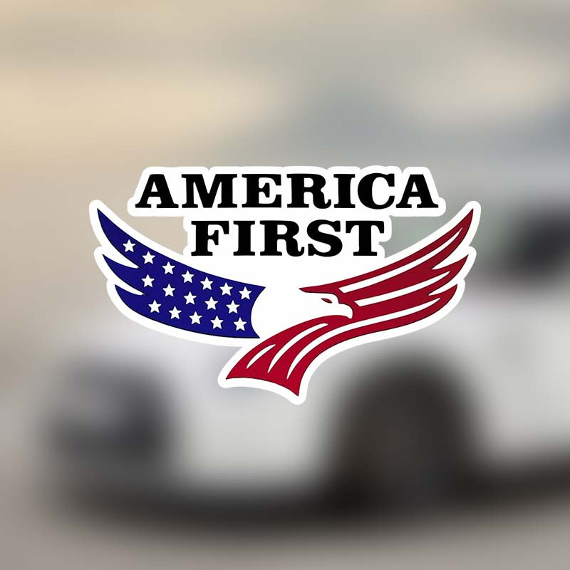 

Patriotic Eagle Vinyl Decal - Matte Finish, Perfect For Cars, Laptops, Windows & More - Durable, Easy Apply Sticker