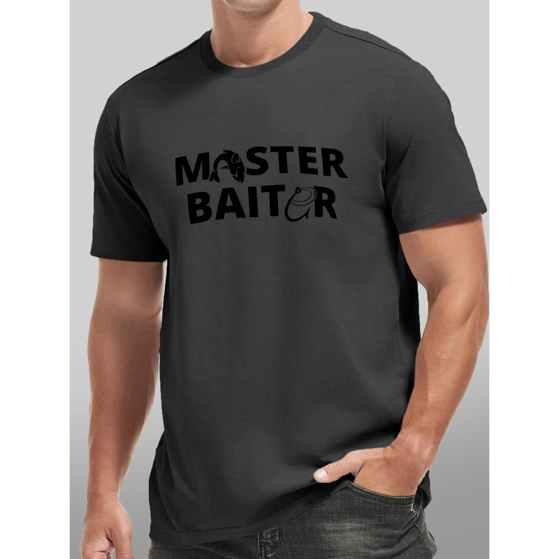 

Master Baiter Print Men's Round Neck Short Sleeve Tee Fashion Regular Fit T-shirt Top For Spring Summer Holiday Leisure Vacation