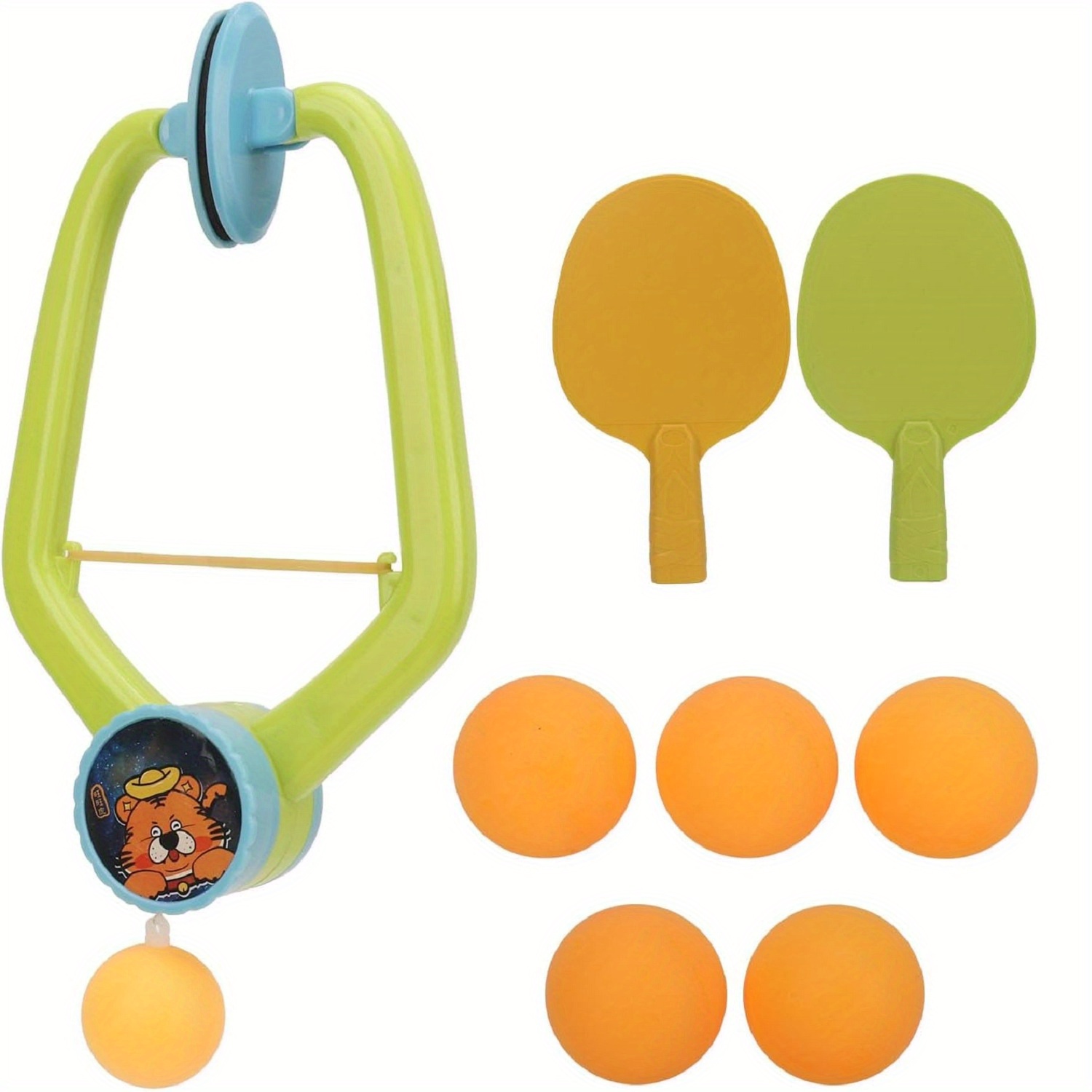 

Hanging Table Tennis Trainer Set, Portable Pong Paddles Set With Pong Balls And Rackets, Indoor Outdoor Game Supplies