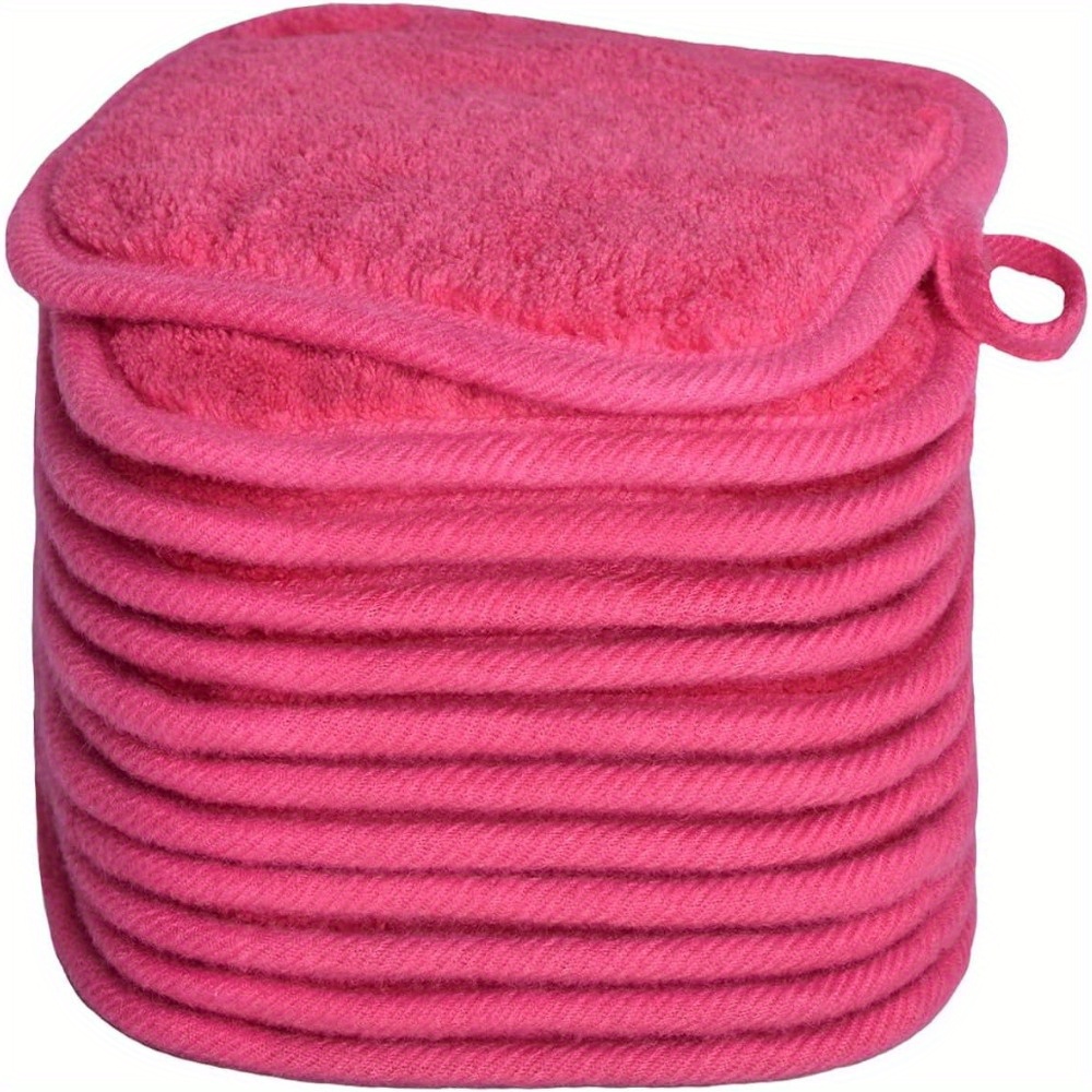 

12 lingettes démaquillantes en microfibre réutilisables, lavables et ultra douces pour tous types de peau, voyage quotidien, effacement cosmétique, 6 x 6 pouces