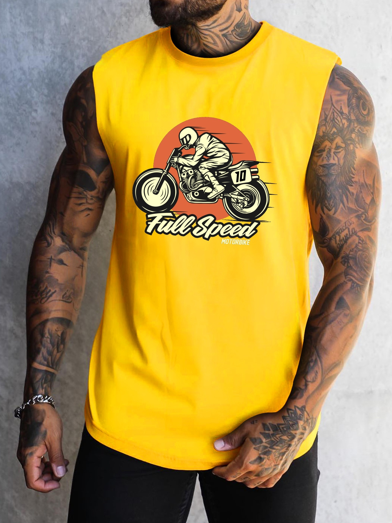 men's sleeveless athletic tank top motorcycle Temu United