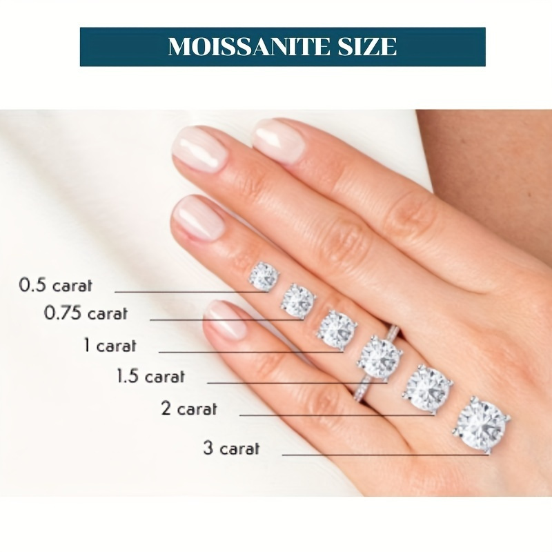 0.5ct Moissanite Earrings 925 Sterling Silver Studs for Men