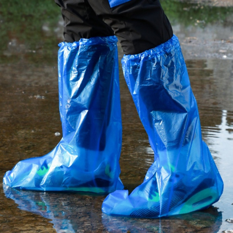 1Pair Waterproof Rain Shoe Covers for Adults on Rainy Days, Anti-Slip Thickened Shoe Covers