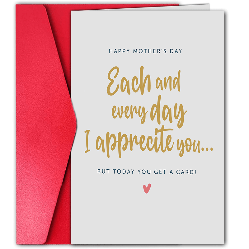 

Day Card With Unique Text Design - Perfect Gift For Mom, Ideal For Birthdays &