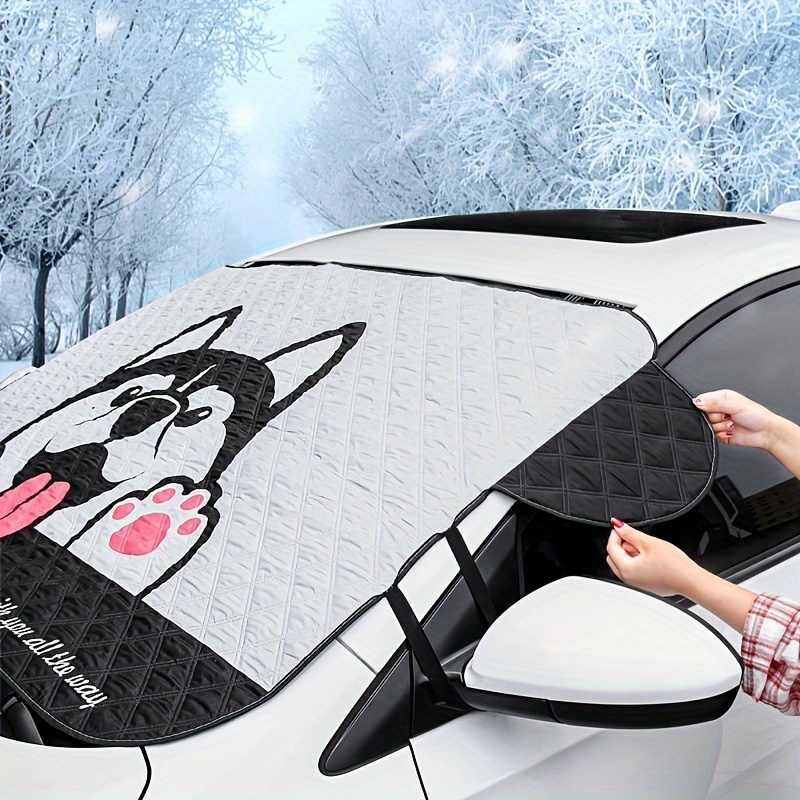 

Protect Your Car From Snow And Frost With Our Winter Shield, Sunshade, And Antifreeze Cover For The Front Windshield - 1pc