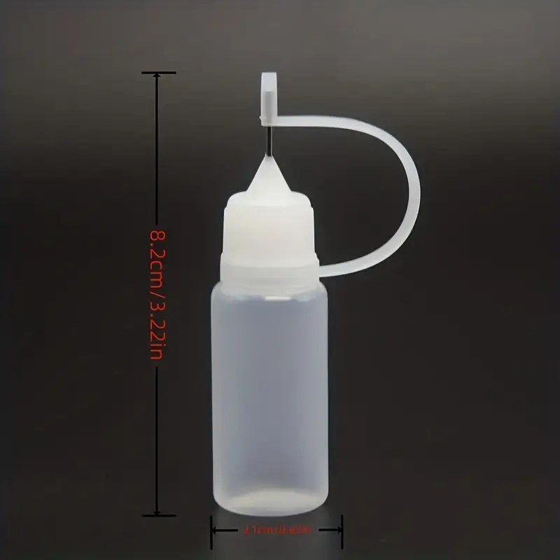 Bottiglie Di Plastica Con Beccuccio Di Precisione - Set Per Applicatori, Facili Da Spremere, Traslucide E Pratiche - Foto 3