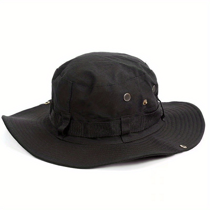 Breathable Wide Brim Bucket Hat With Neck Flap Outdoor Climbing