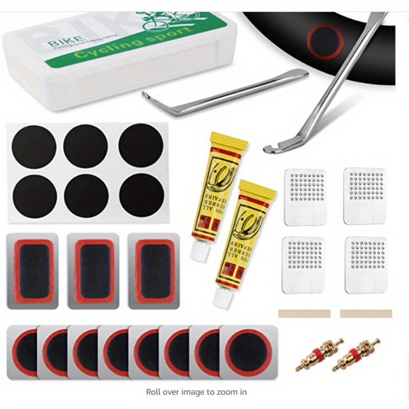 bike tire repair kit inner tube puncture patch kits Temu Oman