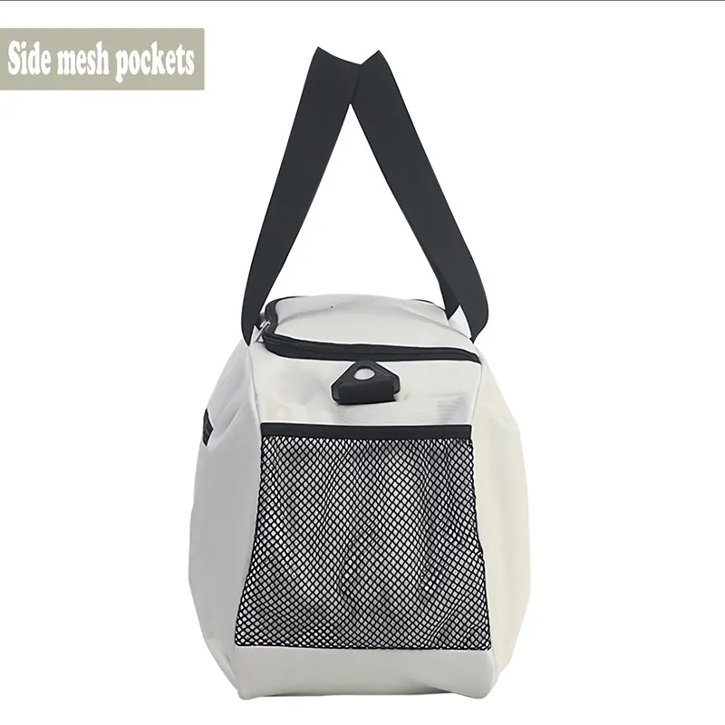 1pc animal print lightweight zipper duffel bag large capacity foldable gym travel storage sporty design with black handles polyester lining machine washable casual college or vacation use details 6