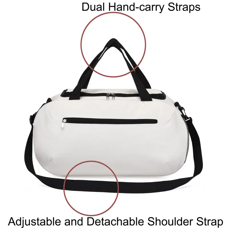 1pc animal print lightweight zipper duffel bag large capacity foldable gym travel storage sporty design with black handles polyester lining machine washable casual college or vacation use details 7