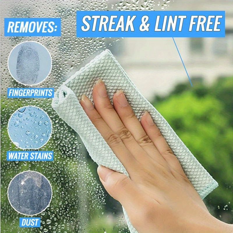 10pcs fish scale magic cleaning cloths reusable   for glass mirrors dishes ideal for   room car cleaning supplies screens cleaning tools details 4