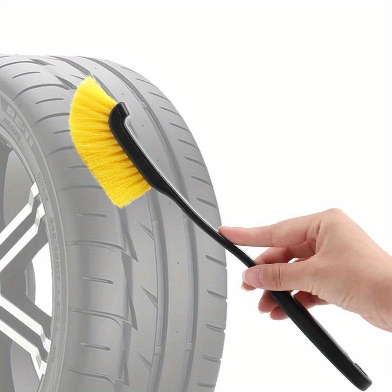 

1pc Car Wheel Tire Rim Detailing Brush, Truck Suv Wheel Wash Cleaning Detail Brushes With Plastic Handle, Auto Washing Cleaner Tools