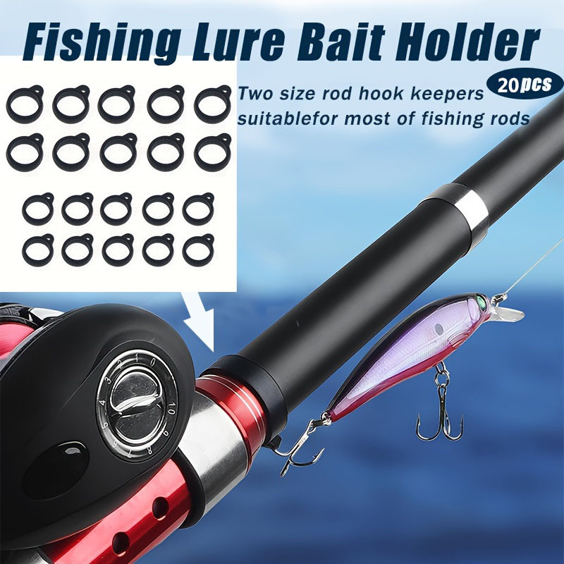20pcs fishing rod hook keepers with elastic rubber rings, secure lure bait holder for worm and treble hooks, durable fishing tackle accessory | Check Out Today's Deals Now | Temu 20pcs fishing rod hook keepers with elastic rubber rings, secure lure bait holder for worm and treble hooks, durable fishing tackle accessory | Check Out Today's Deals Now | Temu